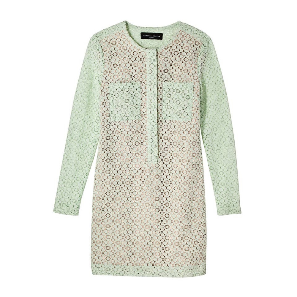 Victoria Beckham Lace Long Sleeve Dress